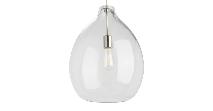 Visual Comfort Quinton 16″ Wide Single Light Pendant with Glass Shade