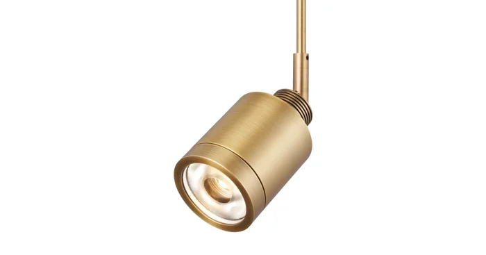 Visual Comfort Tellium Rail 3″ Tall 3000K LED Natural Brass Track Head