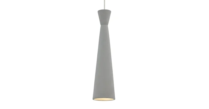 Visual Comfort Windsor 5″ Wide Mini Pendant for Kable Lite System with a Gray Shade