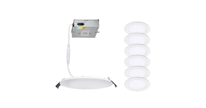 WAC Lighting Pack of (6) Lotos 4″ LED Canless Downlight with Adjustable Color Temperature