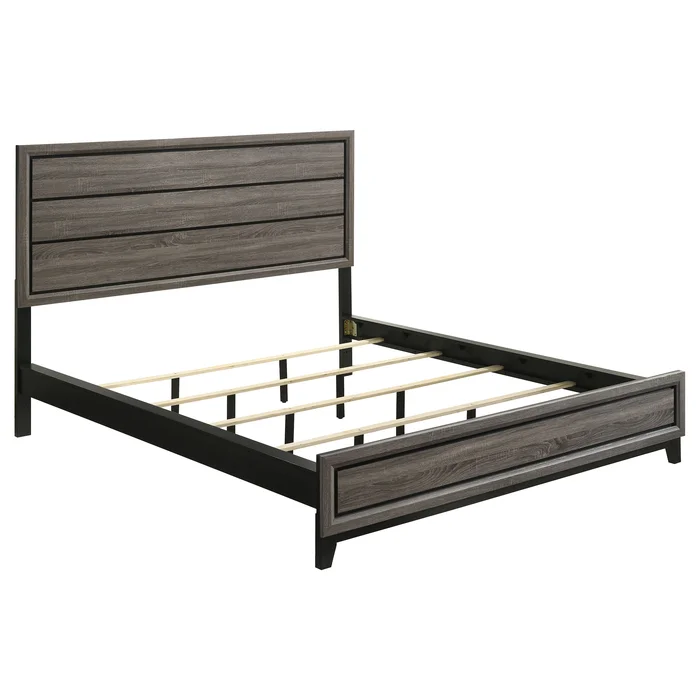 Watson Wood Panel Bed Grey Oak