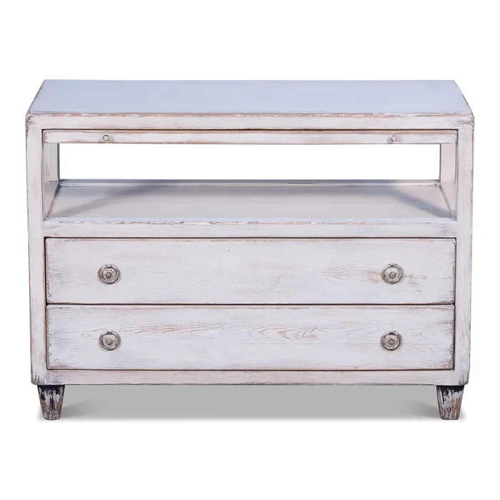 White Hollywood TV Stand