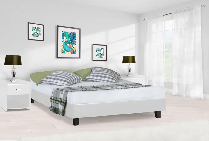White Platform King Bed By Homeroots – 397008