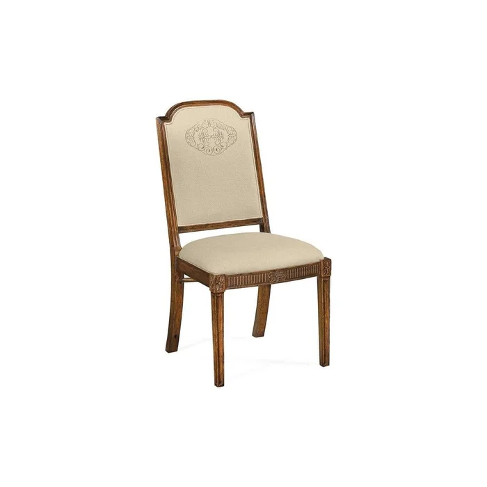 Windsor Side Chair with Gold Embroidery