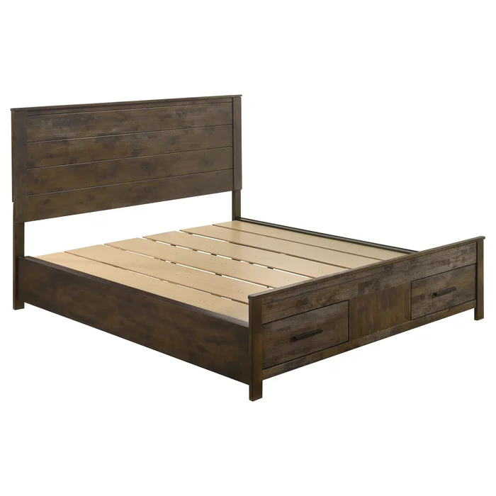 Woodmont Storage Bed Rustic Golden Brown