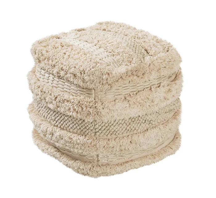 Yorba – Cotton Pouf – Beige