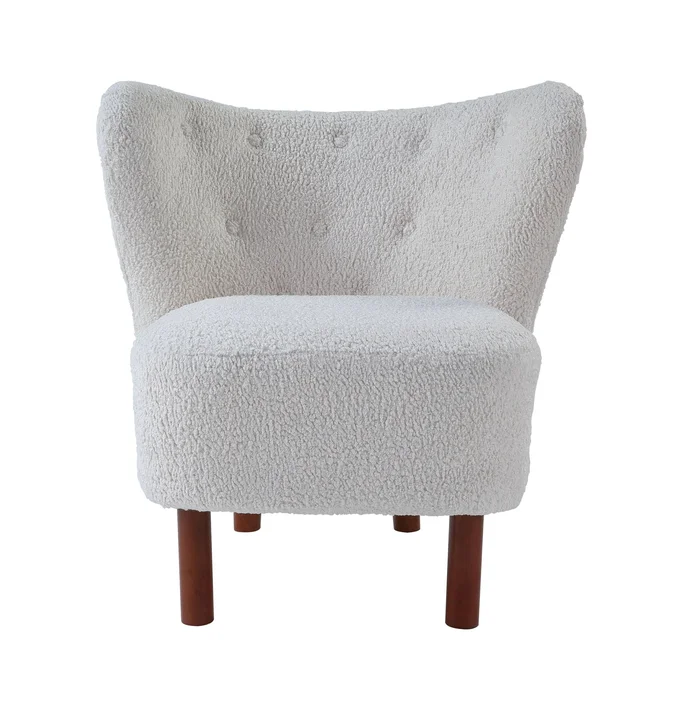 Zusud – Teddy Sherpa Accent Chair – White